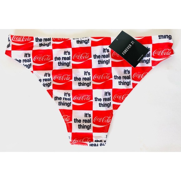 Forever 21 Coca Cola Bikini Bottom NWT Size M - Picture 1 of 4